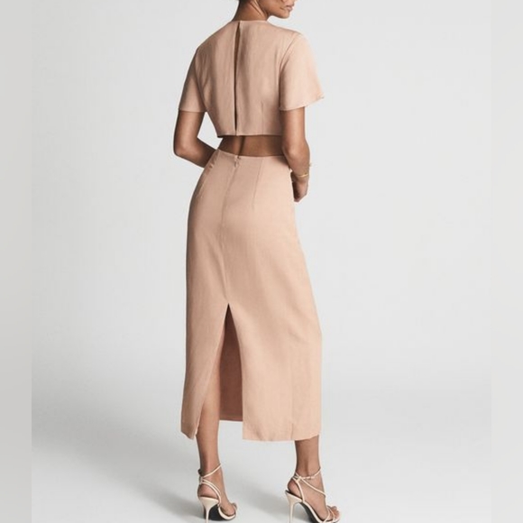 NWT REISS | Iona Cutout Midi Dress - Picture 6 of 7